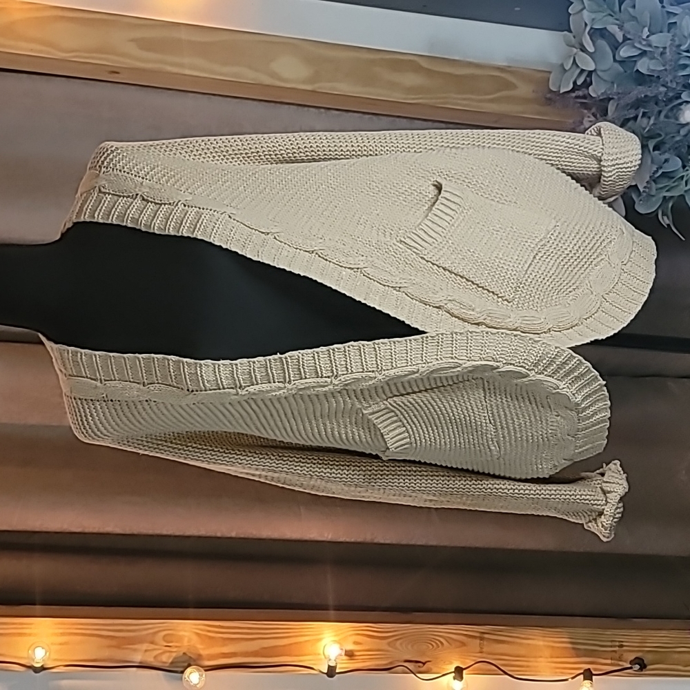 Oversized beige cardigan